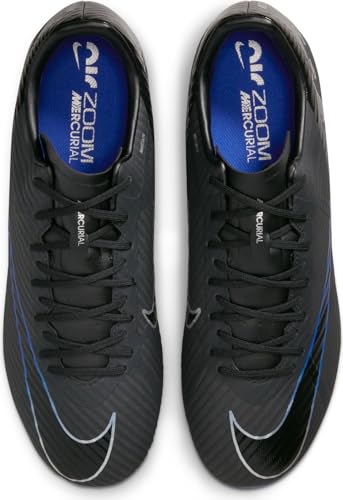 Nike Phantom Gx Academy Df Fg/Mg, Men's Sneaker, Black Chrome Hyper Royal, 10 US