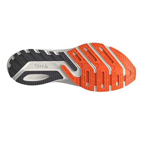 Brooks Men’s Launch 10 Neutral Running Shoe - Coconut/Skylight/Red Orange - 10.5 Medium