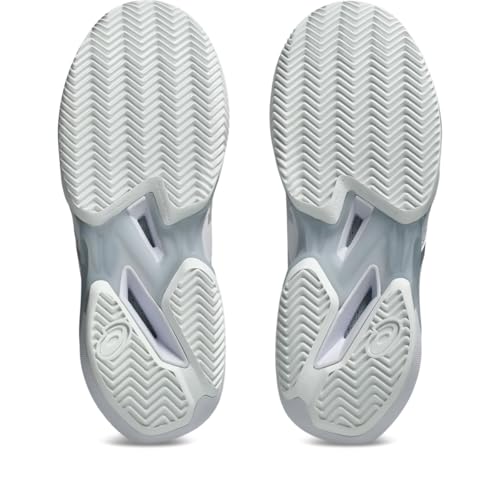 ASICS Women's Solution Speed FF 4 Clay Tennis Shoes, 8, White/Pure Silver