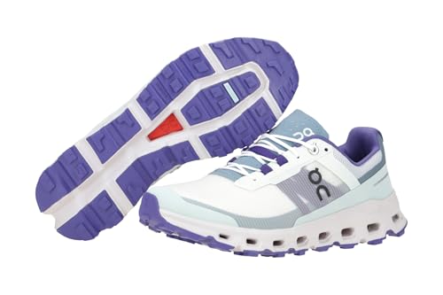 On Women's Cloudvista Sneakers, Frost/Mineral, White, Blue, 9 Medium US