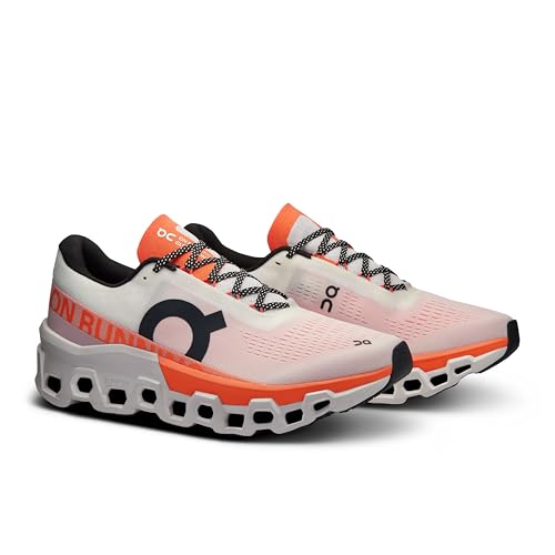 On Mens Cloudmonster 2 White/Flame 10.5 M