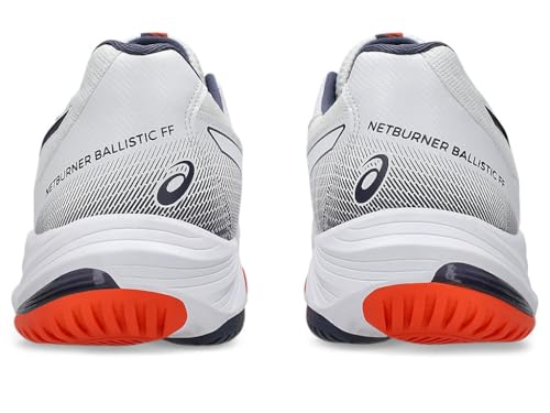 ASICS Men's Netburner Ballistic Ff 3 Trainers, White Indigo Fog, 10.5 US