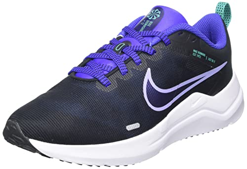 Nike Nike Downshifter 12 Womens Sneaker, Black/Lt Thistle-Lapis-White-Neptune Green, 5.5 US