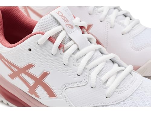 ASICS Women's Gel-Dedicate 8 Tennis Shoes, 9, White/Rose Rouge