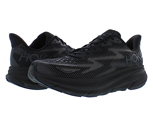 HOKA Clifton 9 Mens Shoes Size 10, Color: Black/Black