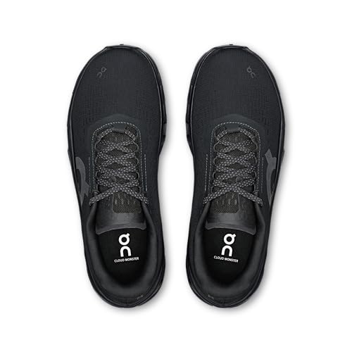 On Women's Cloudmonster 1 Sneakers, Black/Black, 9 Medium US