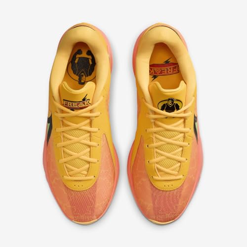 Giannis Freak 6 Basketball Shoes (FJ7792-601, Light Wild Mango/Black/Laser Orange) Size 12