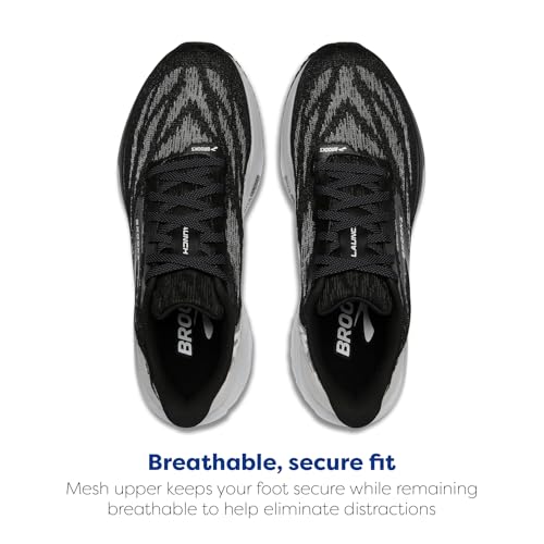 Brooks Men’s Launch 11 Neutral Running Shoe - Black/White - 11.5 Medium