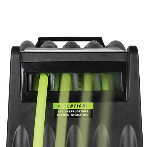 Flexzilla Levelwind Retractable Air Hose Reel, 3/8 in. x 75 ft., Heavy Duty, Lightweight, Hybrid, ZillaGreen - L8306FZ