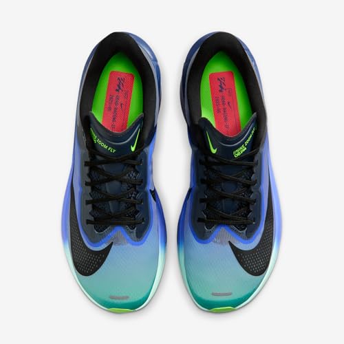 Nike Zoom Fly 6 Men's Road Running Shoes (Dark Obsidian/Racer Blue/Emerald Rise/Black) Size 9.5