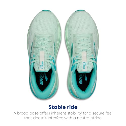 Brooks Men’s Ghost Max 2 Neutral Running & Walking Shoe - Honeydew/Blue/White - 12.5 Medium
