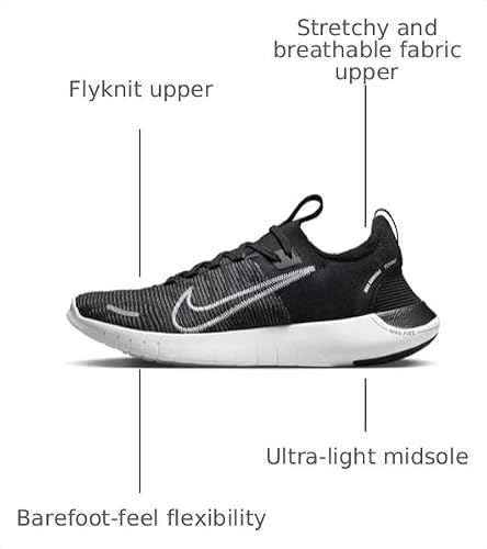 Nike Men's Free Rn FK Next Nature Training Shoes, Black/White/Anthracite, 13
