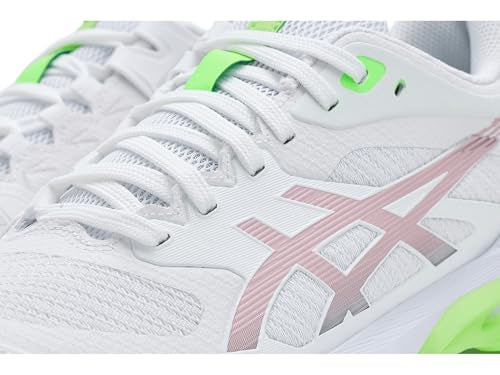 ASICS Women's Solution Speed FlyteFoam 4 Clay Tennis Shoes, 9, White/MORGANITE