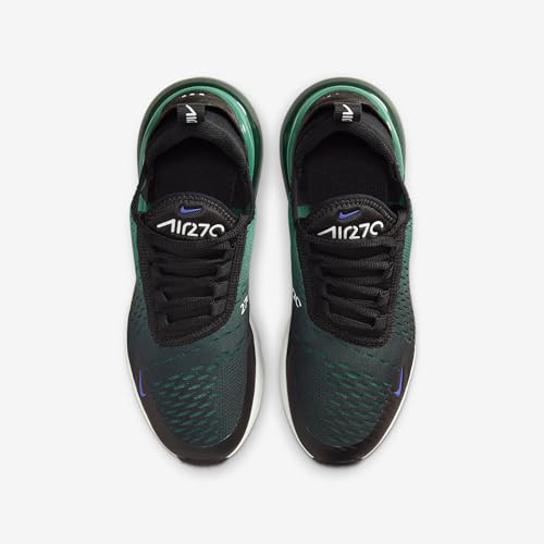 Nike Air Max 270 Big Kids' Shoes (Black/Evergreen Aura/Deep Night/White) Size 6.5