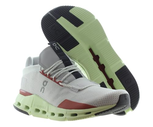 On Women's Cloudnova Sneakers, White | Limelight, 10 Medium US
