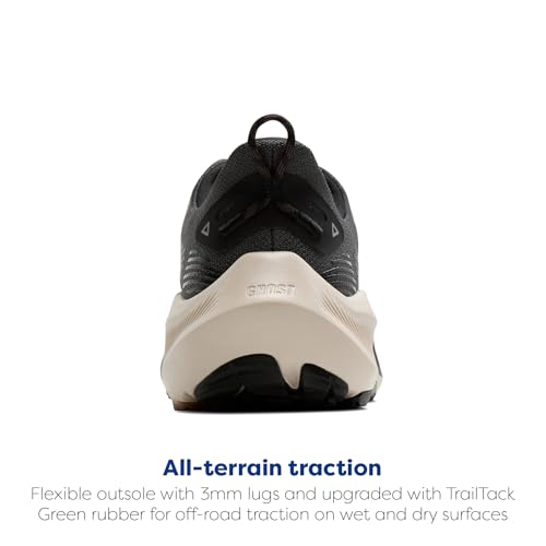 Brooks Men's Ghost Trail, Off-Road Running Shoe for Rugged Terrain - Ebony/Black/Clove - 11 Medium