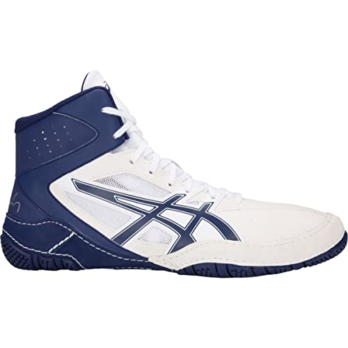 ASICS Men's Cael V8.0 Wrestling Shoes, 7.5, WHITE/INDIGO BLUE