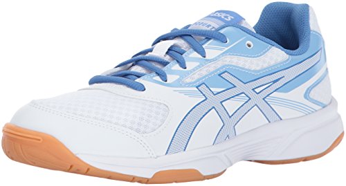 ASICS Women's Womens Upcourt 2 Athletic Shoe, White/Regatta Blue/Airly Blue, 11 Medium US