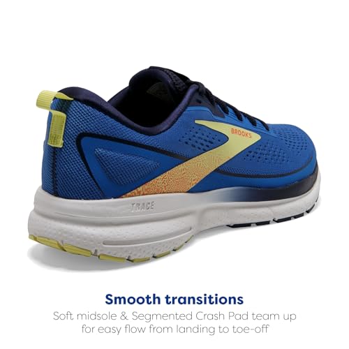 Brooks Men’s Trace 3 Neutral Running Shoe - Blue/Peacoat/Yellow - 11 Medium
