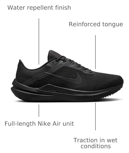 Nike Men's Air Winflo 10 Sneaker, Black Black Black Anthracite, 10 US