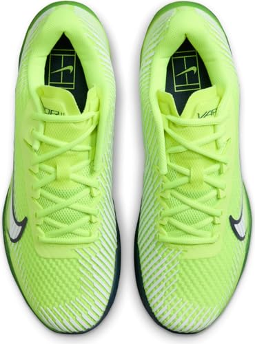 Nike Men's M Zoom Vapor 11 Hc Tennis Shoes, Volt White Armory Navy, 10.5