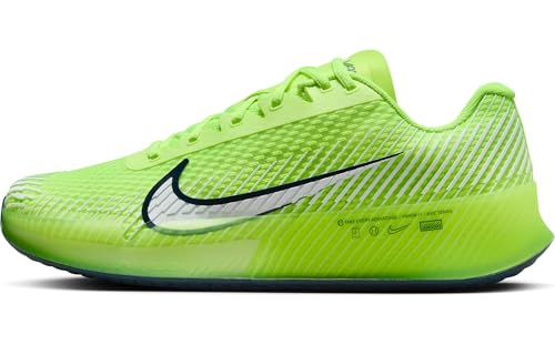 Nike Men's M Zoom Vapor 11 Hc Tennis Shoes, Volt White Armory Navy, 10.5