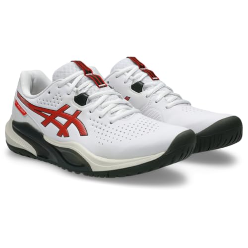 ASICS Men's Gel-Challenger 15 Tennis Shoes, 10, White/Cherry Tomato