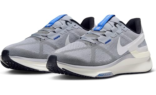 Nike Structure 25 Men's Road Running Shoes (DJ7883-011, Smoke Grey/Wolf Grey/Sail/White) Size 11.5