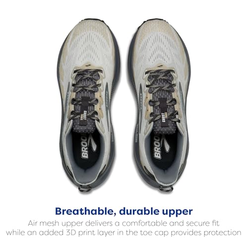 Brooks Men's Ghost Trail, Off-Road Running Shoe for Rugged Terrain - Gray/Gray/Bleached Sand - 10.5 Medium