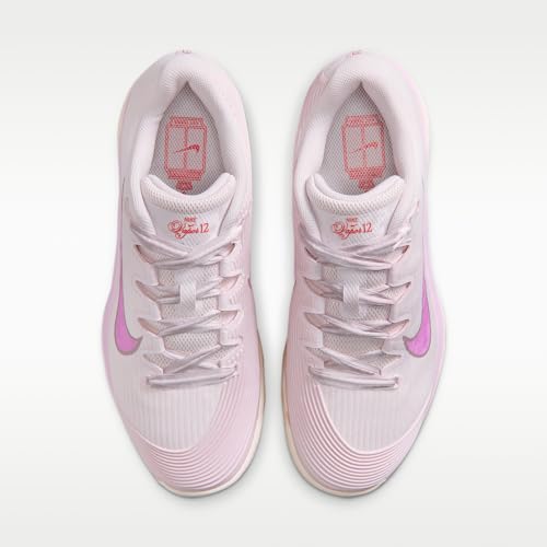 Nike Vapor 12 Women's Hard Court Tennis Shoes (Pearl Pink/Pink Foam/Chalk/Light Magenta) Size 9
