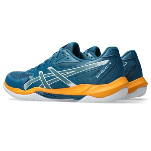 ASICS Men's Gel-Rocket 12 Volleyball Shoes, 10.5, Dark Teal/YAMABUKI