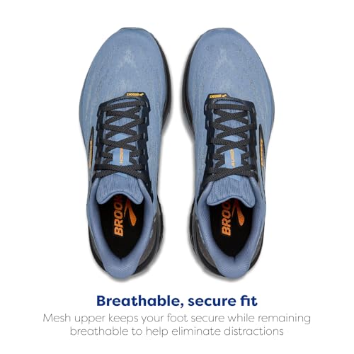 Brooks Men’s Launch 11 Neutral Running Shoe - Country Blue/Ebony/Orange - 8.5 Medium