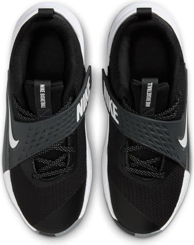 Nike Big Kid's Team Hustle D Basketball Shoes, Black/White-Anthracite, 4.5Y