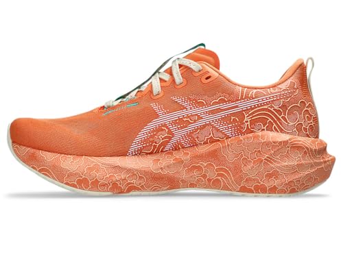 ASICS Unisex-Adult Novablast 5 Sports Shoes, SUN PEACH/WHITE, 7 UK Men/ 6 UK Women