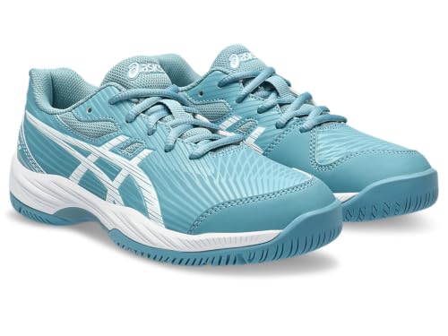 ASICS Kid's Gel-Game 9 Grade School Tennis Shoes, 1, GRIS Blue/White