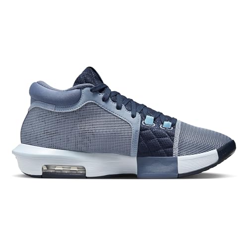 Nike Mens' Lebron Witness VIII Basketball Shoes (Ashen Slate/Diffused Blue/University Blue/White, US Footwear Size System, Adult, Men, Numeric, Medium, 12)