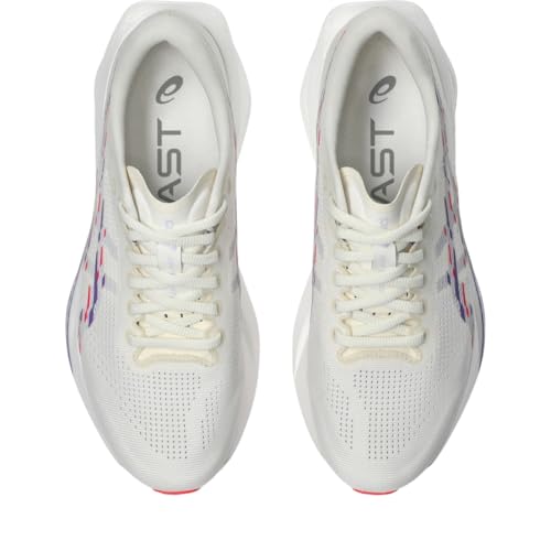 ASICS Women's SONICBLAST Running Shoes, 10, Cream/Blue Fade