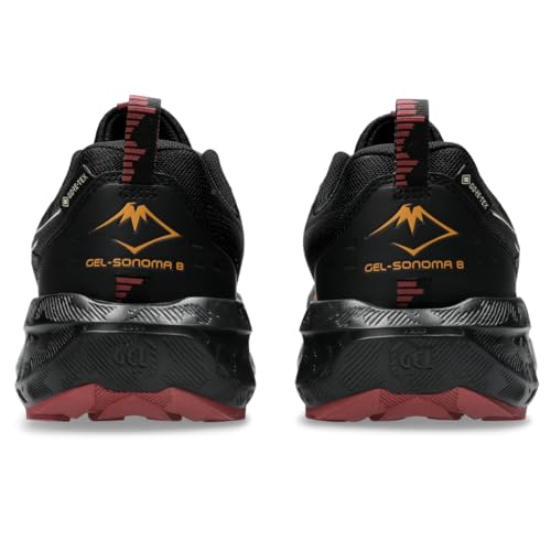 ASICS Men's Gel-Sonoma 8 GTX Running Shoes, 11, Black/Brisket RED