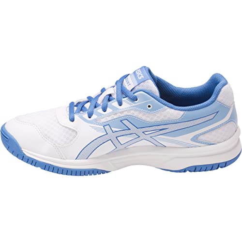 ASICS Women's Womens Upcourt 2 Athletic Shoe, White/Regatta Blue/Airly Blue, 11 Medium US