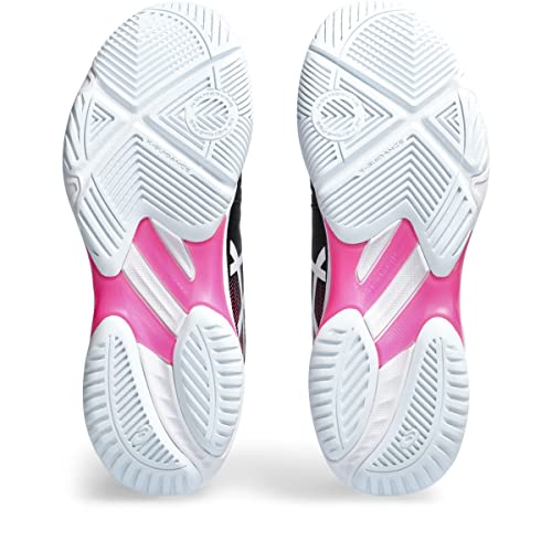ASICS Women's Netburner Ballistic FlyteFoam 3 Volleyball Shoes, 9, Black/HOT Pink