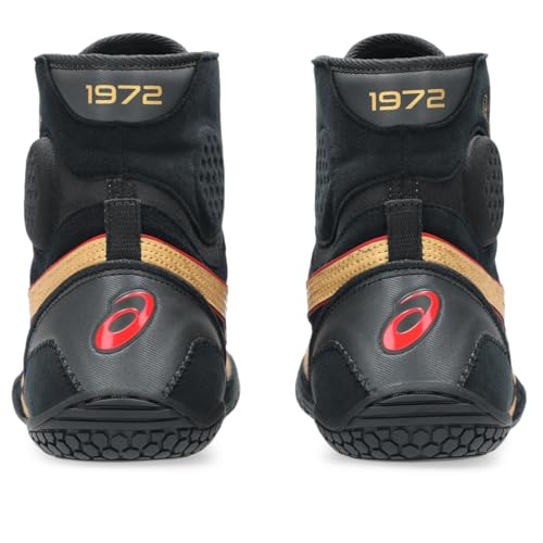 ASICS Men's DAN Gable EVO 3 Wrestling Shoes, 15, Black/Pure Gold