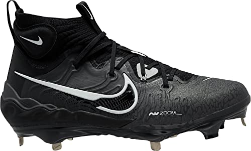 Nike Alpha Huarache NXT DJ6517-010 Black/Dark Smoke Grey/Light Smoke Grey/White Men's Metal Baseball Cleats 10 US