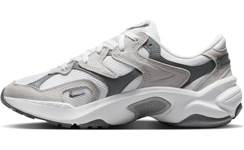 Nike Women's AL8 Shoes, White/Metallic Silver-Smoke Grey-Black, 10