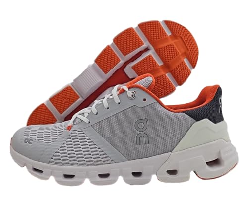 On Cloudflyer Mens Shoes Size 9.5, Color: Glacier/Flame-Off-White