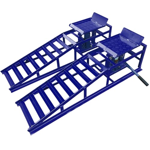 2 Pack Hydraulic Car Service Ramps,Low Profile Car Lift Service Ramps
