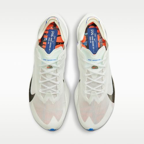 Nike Vaporfly 4 Men's Road Racing Shoes (White/Racer Blue/Silt Red/Black) Size 10