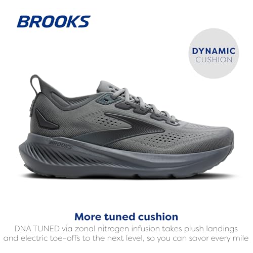 Brooks Men’s Glycerin 23 Neutral Running Shoe - Grey/Blackened Pearl/Black - 13 X-Wide