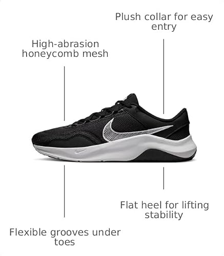 Nike Men's Legend Essential 3 Next Nature Running Shoes Black | White Size 12 Medium