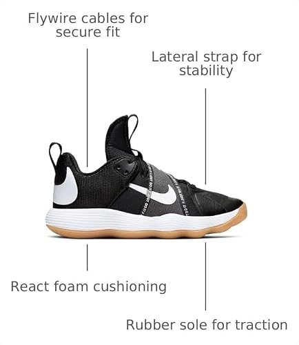 Nike React Hyperset Volleyball Shoes nkCI2955 010 (5.5 Mens / 7 Womens) Black