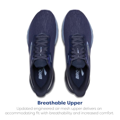 Brooks Men’s Anthem 7 Neutral Running Shoe - Peacoat/Ribbon/Country Blue - 10.5 Medium